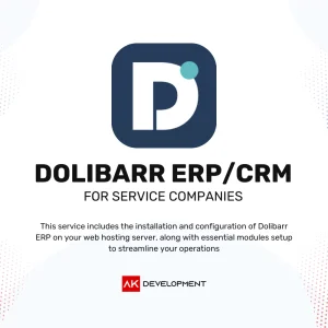 Dolibarr ERP/CRM service offered by Ak Development - for Service Based Companies