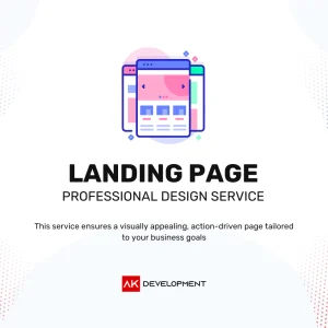 Landing Page Design Service by Ak Development for Startups and SMEs