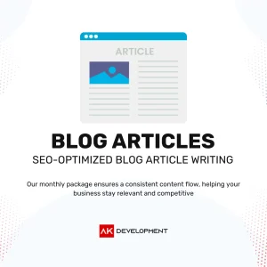 Blog Article Writing Service - SEO Optimized by Ak Development