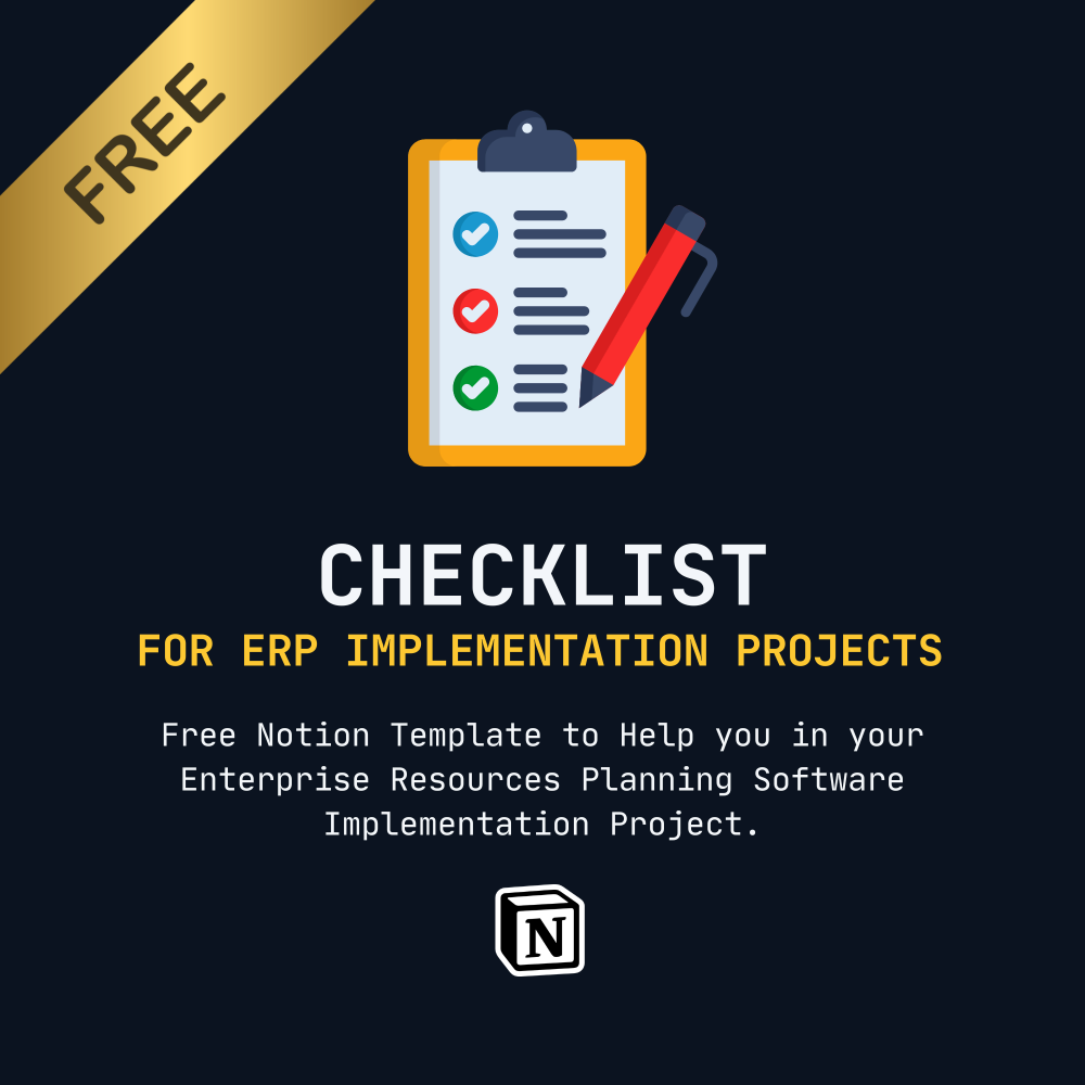 Free ERP implementation Checklist for Notion Users by Ak Development