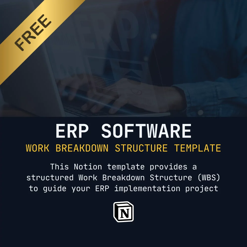 ERP Implementation WBS template for Notion